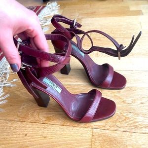 Prada burgundy heels
